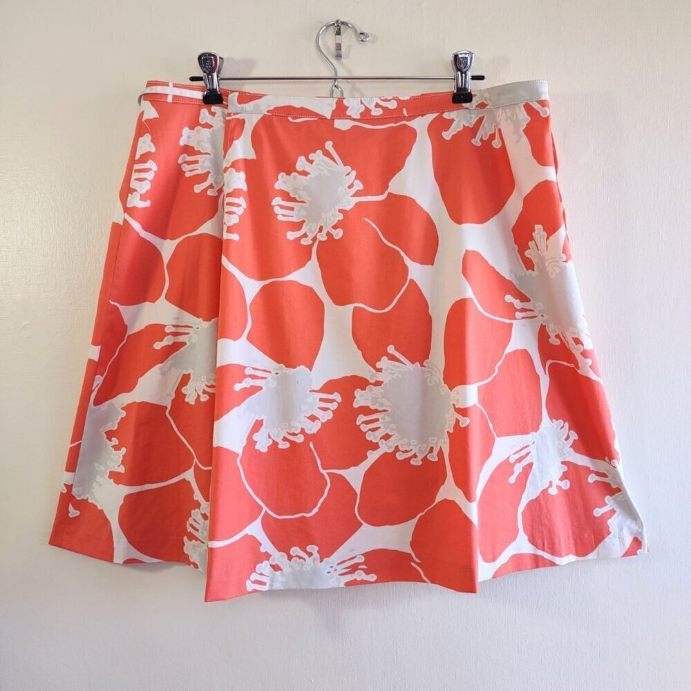Anthropologie elevenses Floral Wrap Skirt Artsy Nature  Size 12 - Picture 6 of 7